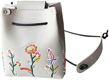 Women Shoulder Bag, Jhuivd Retro Female Simple Floral Bag, Crossbody Shoulder Bag (Gray)