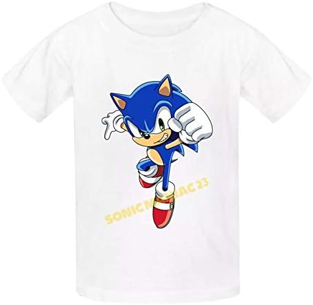 Kgtbckg Kids T Shirt Son-ic Hedge-hog Game Print Short Sleeves Shirt Top Tees for Girl Boy