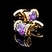 KFLK Purple Cufflinks With Stone