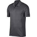 NIKE Men's Dry Victory Solid Polo Golf Shirt, Dark Grey/Black, Medium