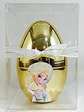 NEW Disney Frozen Inspired GOLD Surprise Eggs With Frozen Stickers, Jewelry, Lip Gloss, Candy, Stamper and More (8 total items) Large 5.5 (Exclusively made and sold by Abundant Gifts)