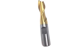 HHIP 5826-0501 1/2 x 1/2" TiN 2 Flute High Speed Steel Single End Center Cut End Mill