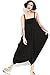 Mordenmiss Women's Rompers Wide Leg Pants Strapless Jumpsuit with Pockets (Style-4 Black), One Size