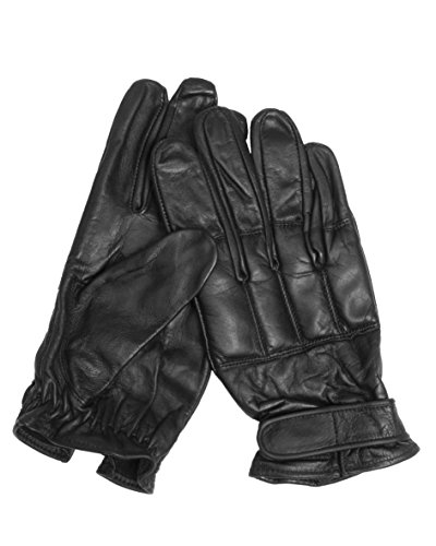Mil-tec Black Leather Defender Gloves (S)
