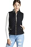 MAYSIX APPAREL Quilted Padding Vest With Suede Piping Details Sizes From S-3XL