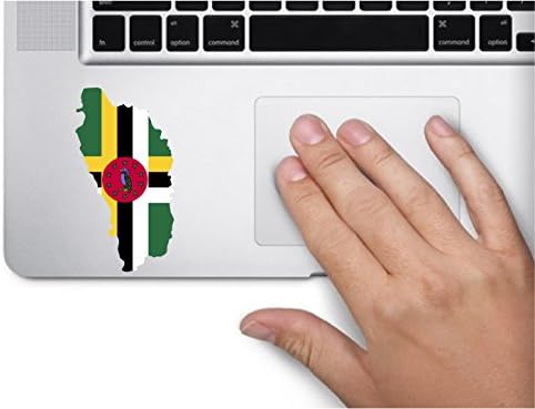 Map with Flag Inside Dominica 3x3.5 inches Sticker Decal die Cut Vinyl - Made and Shipped in USA