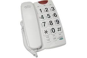 REIZEN Big Button Speaker Phone - White with Black Numbers