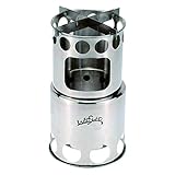 WodsWod Camping Stove Stainless Steel Wood Burning Camp Stove Compact Lightweight Backpacking Stove with Nylon Carry Bag for Outdoor Hiking Traveling Picnic BBQ