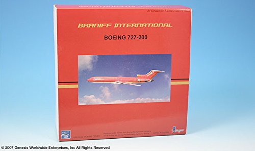 Braniff Ultra Red/Gold Boeing 727-200 Airplane Miniature Model Diecast 1:200 Part# A012-IF722009