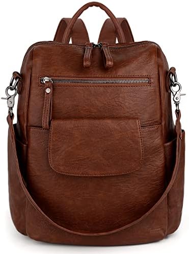 amazon brown leather backpack purse School vintage canvas ladies unisex size / Bag Backpack Unisex canvas for women &amp; men black 15-inch  Sacktaschen keep it dry Leather backpacks SALE at Amazon