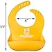 PandaEar Set of 2 Cute Silicone Bibs for Babies & Toddlers (10-72 Months) Waterproof, Soft, Unisex - Pink/Yellow