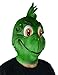 LarpGears Deluxe Novelty Latex Grinch Mask Christmas Halloween Cosplay Costume Party Funny Latex Animal Mask for Adult, Green, One Size