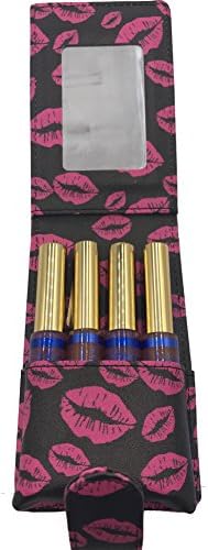 Black Pink Lips LipSense POUCH Mirror Lip Cosmetic Bag Makeup Clutch Purse Distributor Lipstick Holder Bridesmaid Gift Bachelorette Wedding Party