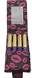 Black Pink Lips LipSense POUCH Mirror Lip Cosmetic Bag Makeup Clutch Purse Distributor Lipstick Holder Bridesmaid Gift Bachelorette Wedding Party