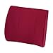 DMI Contour Lumbar Back Support Cushion Pillow with Strap, Burgundy