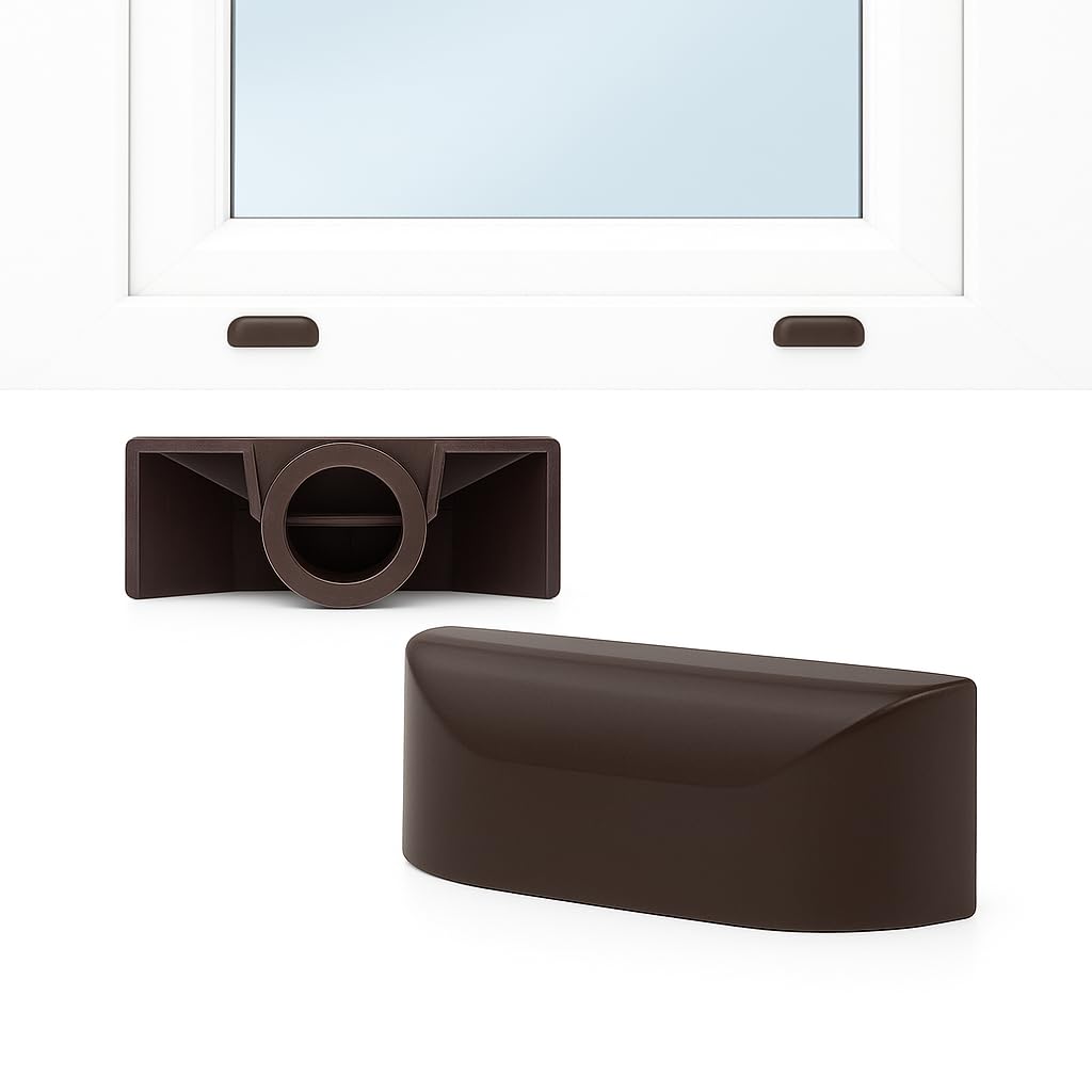 Ante Bellum Window Drainage Caps - 30mm Plastic Drain Caps for Window Frames, Moisture Wicking and Air Circulation, Reduces Condensation, Easy Push Fit (Gray)