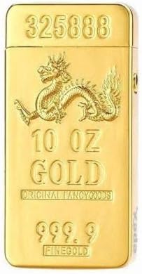 USB Electric Dual Arc Flameless Torch Rechargeable Windproof Plasma Lighter Epex Gold Bar Dragon