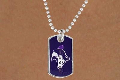 University Of Washington "Huskies" Dog Tag Mascot Necklace