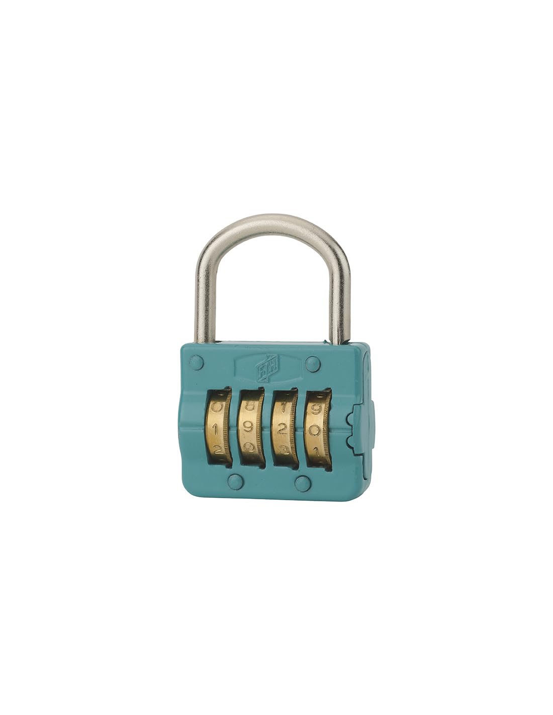 THIRARD 00021034 Cadenas FTH M54 Padlock, 4 Digit, Changeable, 10,000 Combinations, 43mm Base, Turquoise Blue RAL 5018, 43 mm