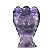 Justinstones Carved Fluorite Gemstone Peace Angel Pocket Guardian AngelHealing Statue 1.5 inch