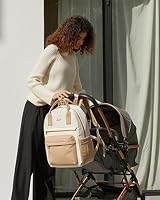 LOVEVOOK Baby Changing Bag Backpack Large Nappy Diaper Bag Beige Khaki view 8