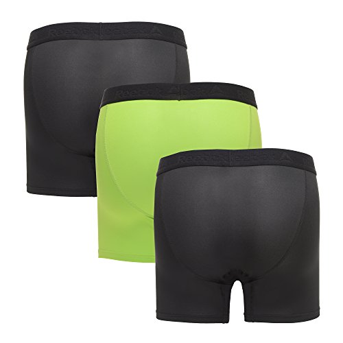 Reebok Men's Performance Boxer Briefs with Functional Fly (3 Pack