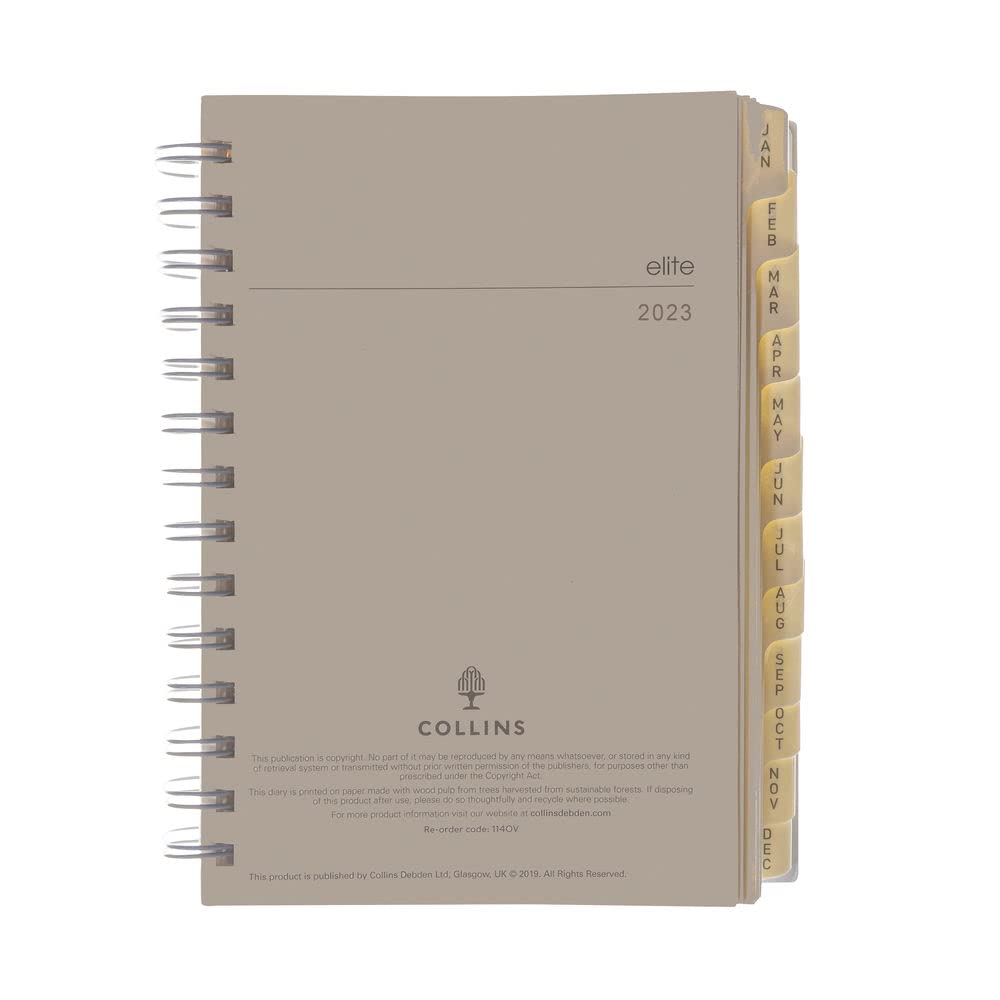 Collins Elite Compact Day a Page with Appointments - Refill 2023 Diary - (1140R-23) - Complete Business Planner, Agenda and Journal Organiser