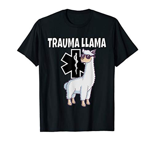 Funny Trauma Llama EMT T-Shirt Medic EMS Gift
