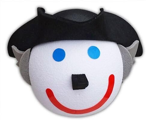 Jack in the Box - George Washington Car Antenna Topper + Yellow Smiley Antenna Ball