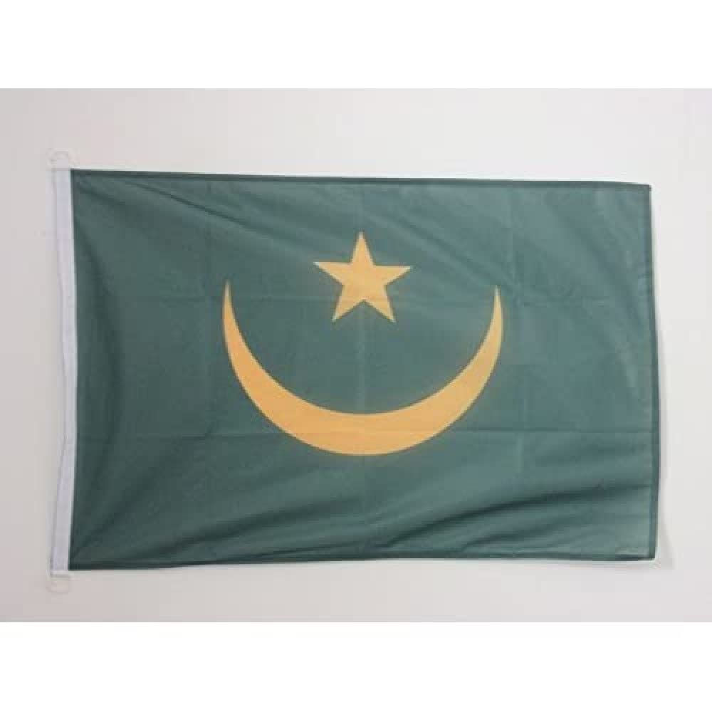 AZ FLAG - Mauritania Flag - 2x3 Ft - For Outdoor - Mauritanian Banner Knitted Polyester with Two Plastic Rings - Fade Resistant - Vivid Colors - 2' x 3' Feet - 90x60 Cm