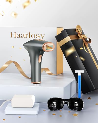 Haarlosy IPL Devices Hair Removal Laser - Painless Hair Removal Device with 3 Advanced Functions HR/SC/RA, 9 Levels, 999,900 Flashes at Home for Women, Men, Armpits, Bikini, Legs, Body