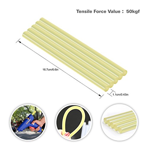 FLY5D 20Pcs Paintless Dent Repair Tool Car Repair Dent Remover Tool Set Hot Glue Sticks (Black+Yellow)
