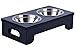 BINGPET Raised Dog Bowls Elevated Pet Feeder with Double Stainless Steel Dishes for Food and Water 15.2