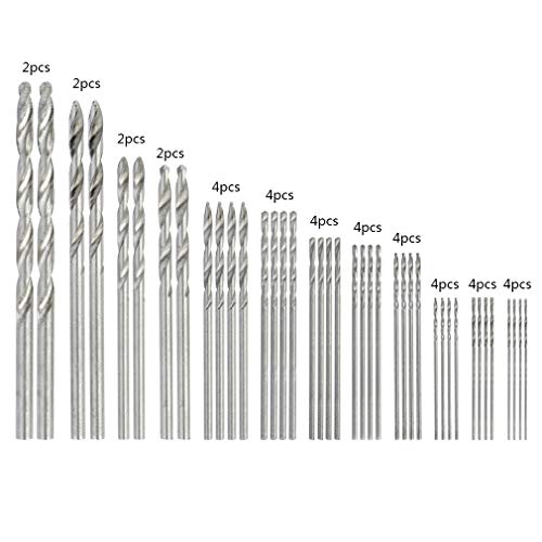 image for Topbuti 41 PCS Pin Vise Hand Drill Bits Micro Mini Twist Drill Bits Se