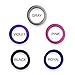 Tera Armor - 5 Ring Pack Women's Silicone Wedding Ring Band - Purple, Pink, B...