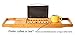 Zenheim Luxurious Bamboo Bathtub Caddy/Tray with Extendable Sides