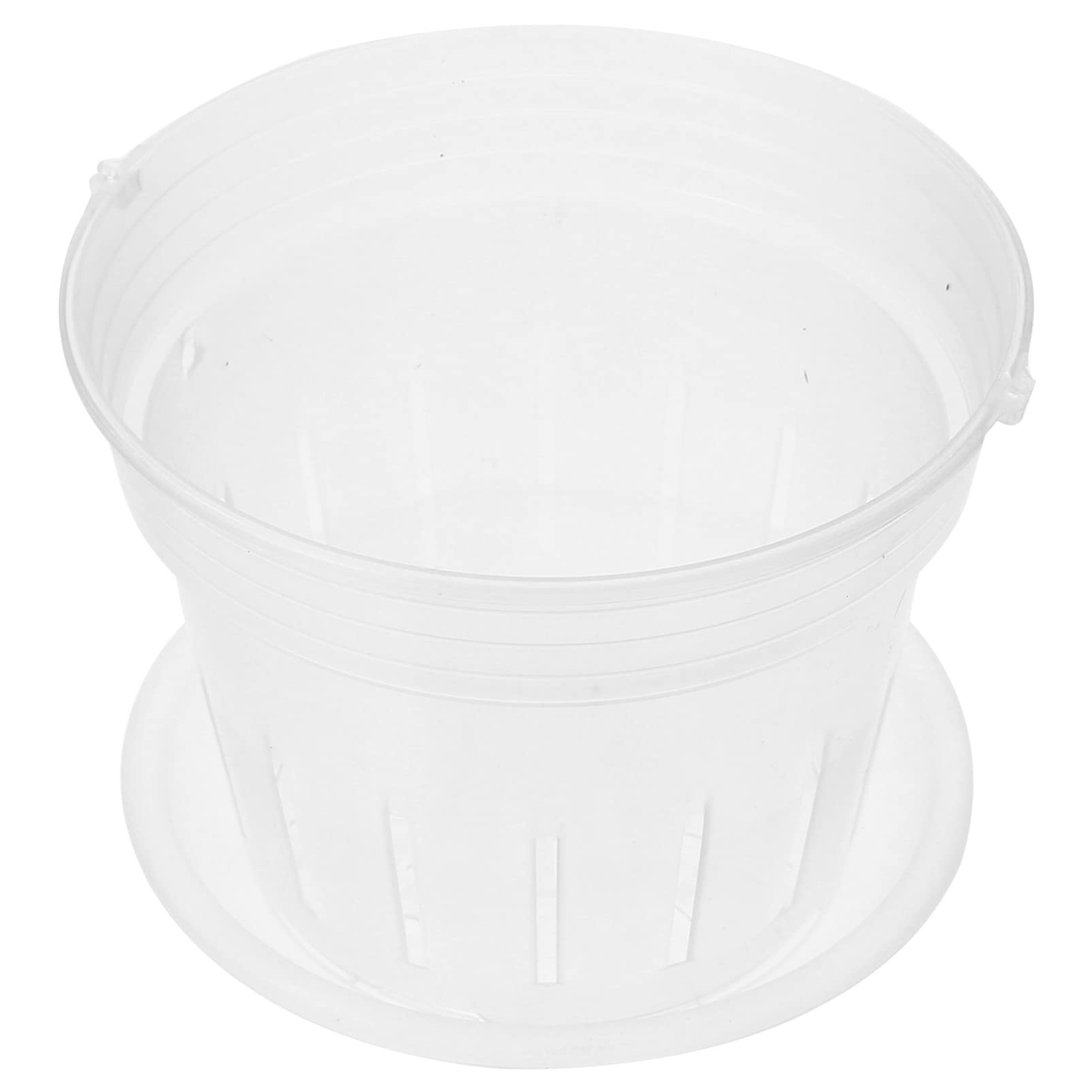 GANAZONO 4.7 inches Clear Orchid Pots with Holes Flower Plant Pot with Tray Flower Plant Container Plant Nursery Pots for Gardening Garden Home