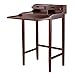 Winsome 94628 High Desk with Flip-Out Writing Area and Hutch, Walnut