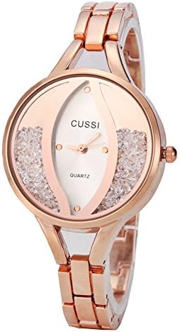 Ladies Angel Eye Bracelet Dress Crystal Wrist Watch for Women - Female Gold, Rose Gold, Silver
