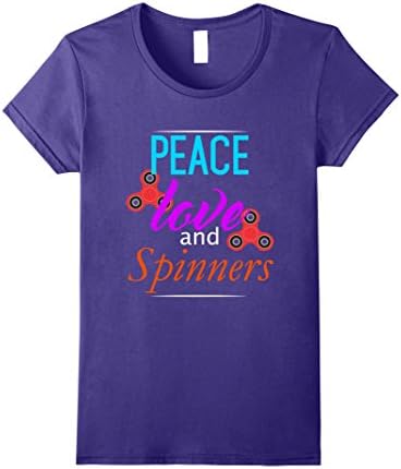 Womens Fidget Spinner Lover's Fidget Toy T-shirt Medium Purple