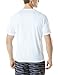 TM-MSS01-WHT_Large Tesla Men's UPF 50+Swim Shirt Loose-Fit Swim Tee Rashguard Top MSS01