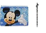 Disney Mickey Mouse Spiral Autograph Book Light Blue and 1 Beatiful Pen