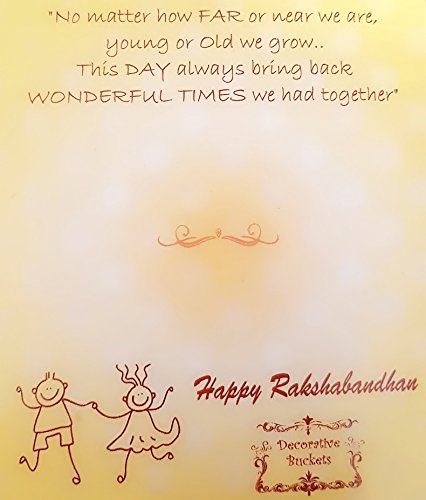 decorative buckets unisex stone and pearl rakhi (multicolour)