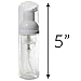 Clear PET BPA Free Plastic Refillable Travel Foamer Pump Bottle - 1.7 oz (6 Pack) + Travel Bag