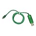 Pilot Electronics EL-1402G Electroluminescent V2 Charge/Sync iPhone 5 Cable, Green