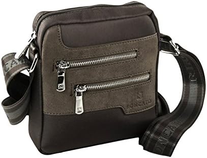 Shoulder belt man R RONCATO brown bag bandolier men pouch multicompart F606
