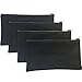 4 Pack - Heavy Duty 16 oz. Canvas Tool Bags with Metal Zippers, Organize Smarter & Easily Sorts with Durable Storage, Best for Handymen Repairmen Woodworkers(HGJ02-US) (Black, Pack of 4)