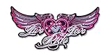 Womens Biker Patches: Live Love Ride Embroidered: Five Colors:Pink Small
