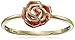 14k Yellow/Rose Gold Rose Flower Ring, Size 7