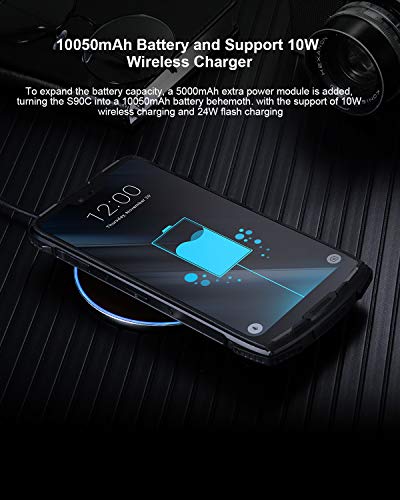 DOOGEE-S90-C-Robusto-Smartphone-Antigolpes-Todoterreno618-Pulgada-IP68IP69K-Impermeable-Android-90-Telefonos-Movil-Libres-Dual-SIM-4128GB10050mAh-Power-Modular-Incluido1688MPNFCGPS-Negro